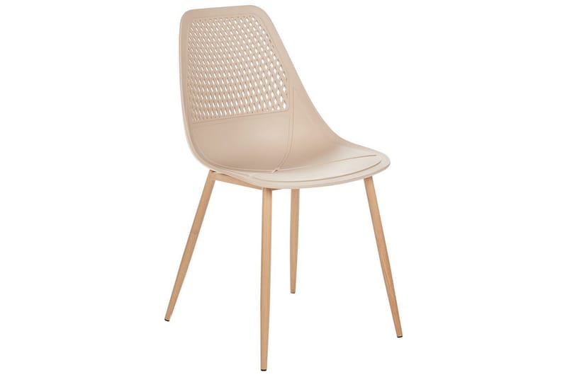 Matsalsstol Beliani Hazelton set om 4 Beige-Ljust Trä Beige - Møbler - Stole & lænestole - Spisebordsstole & køkkenstole
