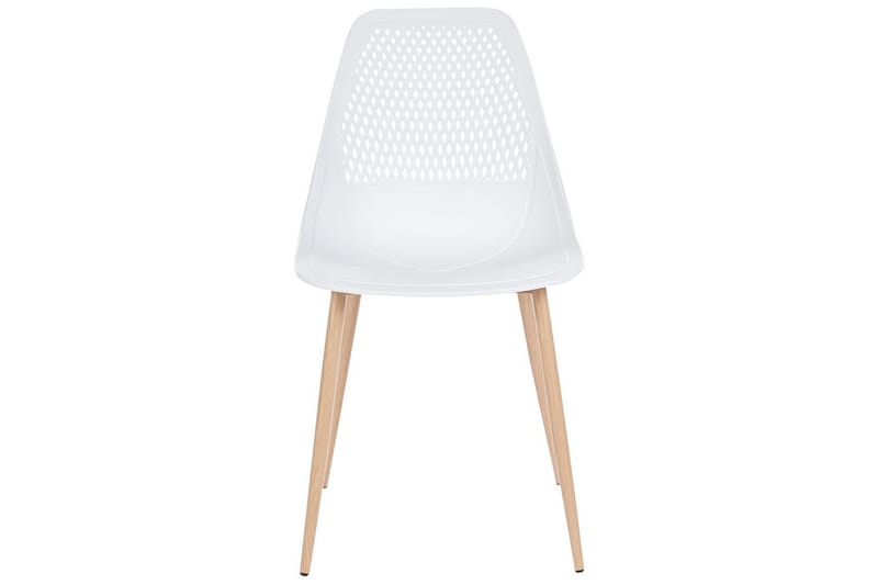 Matsalsstol Beliani Hazelton set om 4 Beige-Ljust Trä White - Møbler - Stole & lænestole - Spisebordsstole & køkkenstole