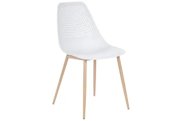 Matsalsstol Beliani Hazelton set om 4 Beige-Ljust Trä White - Møbler - Stole & lænestole - Spisebordsstole & køkkenstole