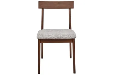 Matsalsstol Beliani Isle set om 2 Mörk Trä-Beige Dark wood VALUE_MISSING_1 - Møbler - Stole & lænestole - Spisebordsstole & køkkenstole