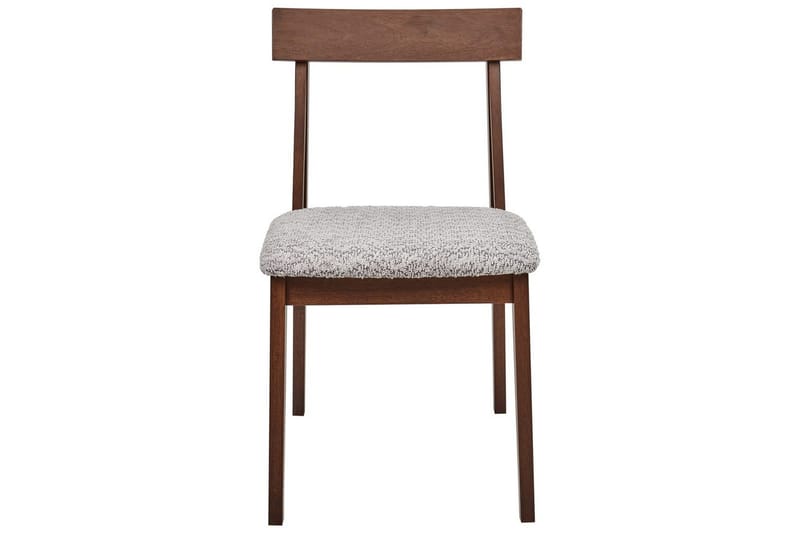 Matsalsstol Beliani Isle set om 2 Mörk Trä-Beige Dark wood VALUE_MISSING_1 - Møbler - Stole & lænestole - Spisebordsstole & køkkenstole