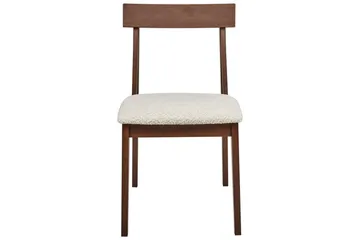 Matsalsstol Beliani Isle set om 2 Mörk Trä-Beige Dark wood VALUE_MISSING_2 - Møbler - Stole & lænestole - Spisebordsstole & køkkenstole