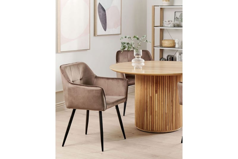 Matsalsstol Beliani Jasmin Brown - Møbler - Stole & lænestole - Spisebordsstole & køkkenstole