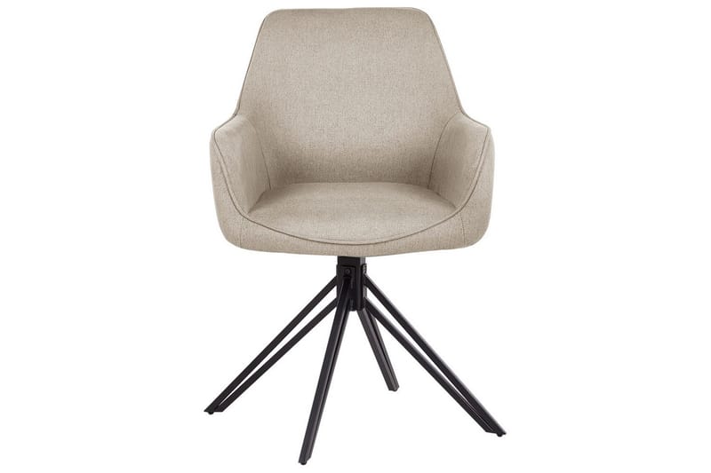 Matsalsstol Beliani Jodar set om 2 Beige-Svart Taupe - Møbler - Stole & lænestole - Spisebordsstole & køkkenstole