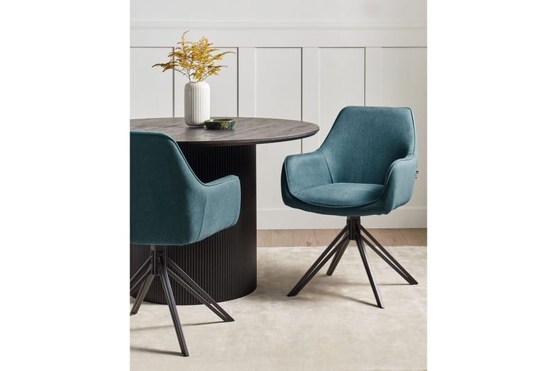 Matsalsstol Beliani Jodar set om 2 Beige-Svart Teal - Møbler - Stole & lænestole - Spisebordsstole & køkkenstole