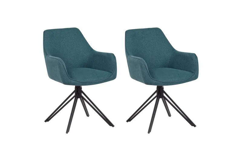 Matsalsstol Beliani Jodar set om 2 Beige-Svart Teal, undefined