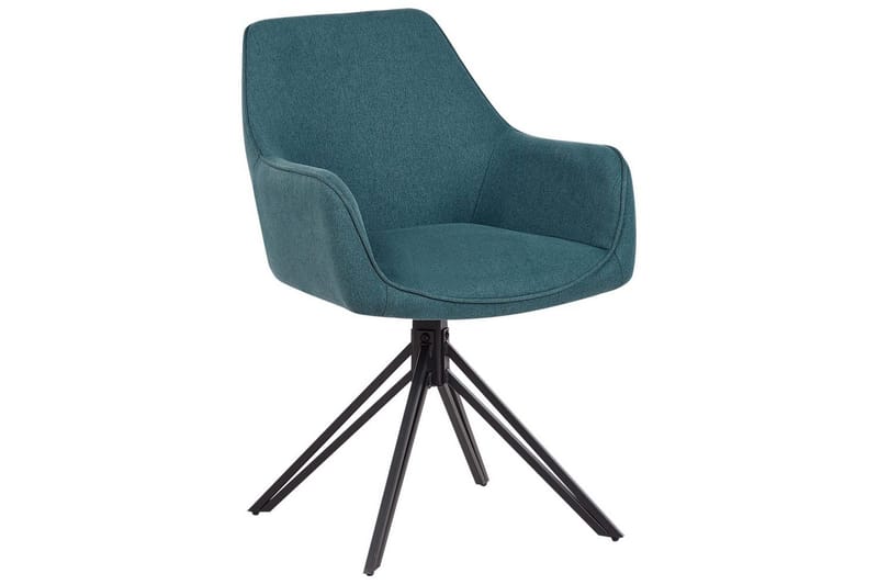 Matsalsstol Beliani Jodar set om 2 Beige-Svart Teal - Møbler - Stole & lænestole - Spisebordsstole & køkkenstole