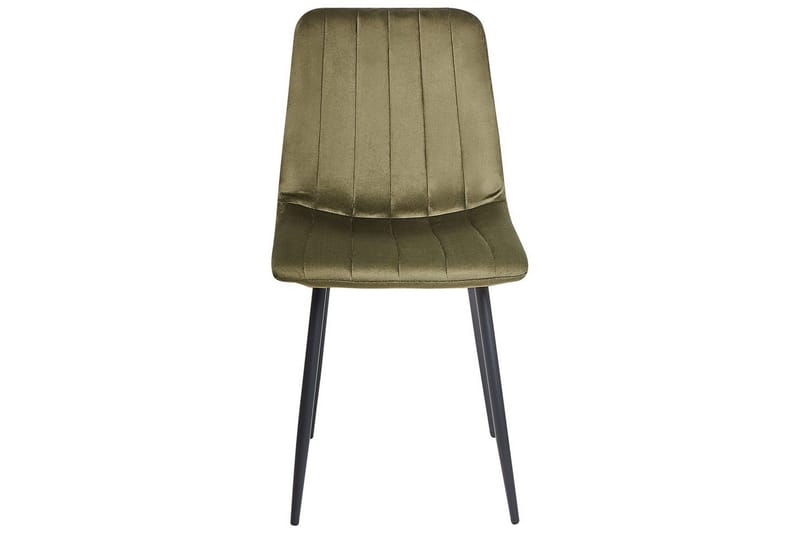 Matsalsstol Beliani Kalispell set om 4 Olive green - Møbler - Stole & lænestole - Spisebordsstole & køkkenstole