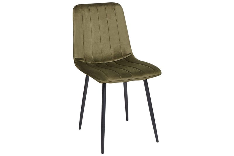 Matsalsstol Beliani Kalispell set om 4 Olive green - Møbler - Stole & lænestole - Spisebordsstole & køkkenstole