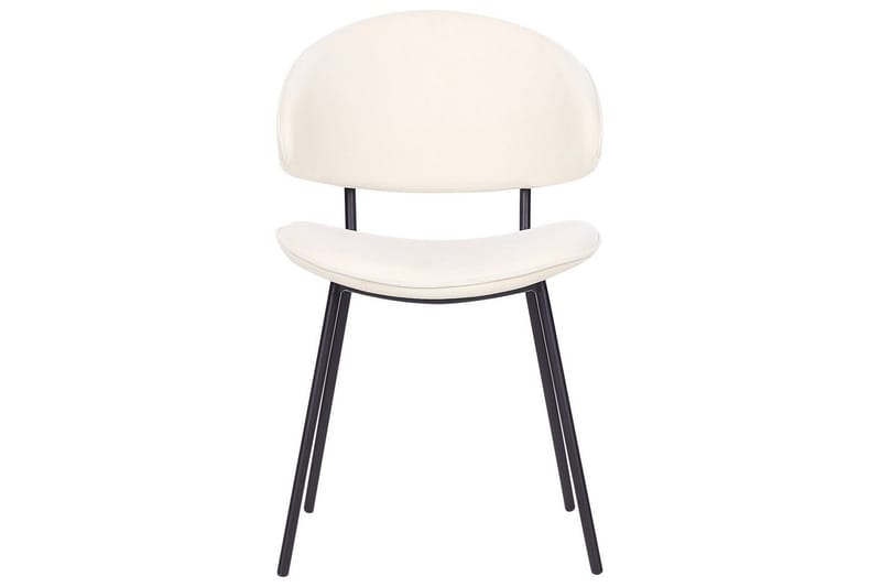 Matsalsstol Beliani Kiana set om 2 Beige Cream white - Møbler - Stole & lænestole - Spisebordsstole & køkkenstole