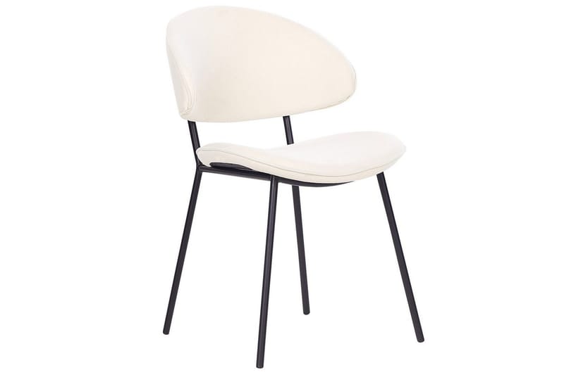 Matsalsstol Beliani Kiana set om 2 Beige Cream white - Møbler - Stole & lænestole - Spisebordsstole & køkkenstole