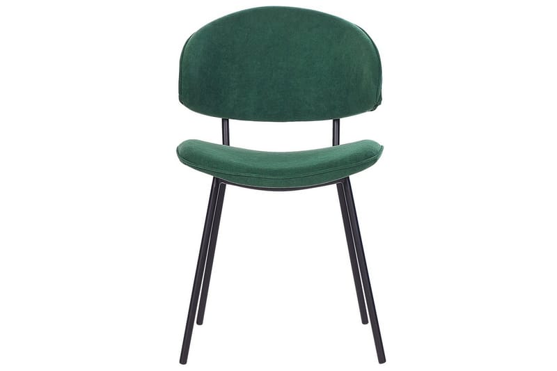 Matsalsstol Beliani Kiana set om 2 Beige Dark green - Møbler - Stole & lænestole - Spisebordsstole & køkkenstole