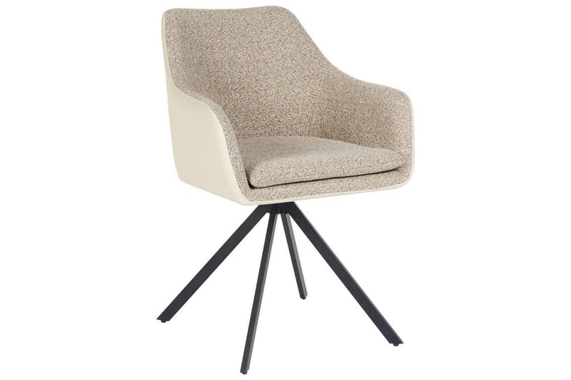 Matsalsstol Beliani Lithia set om 2 Taupe - Møbler - Stole & lænestole - Spisebordsstole & køkkenstole