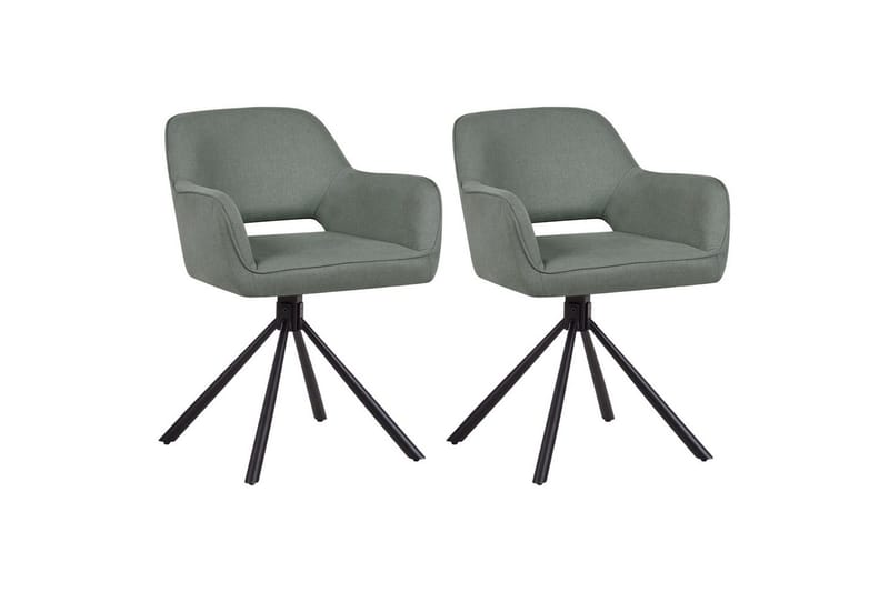 Matsalsstol Beliani Loures set om 2 Beige-Svart Dark green, undefined