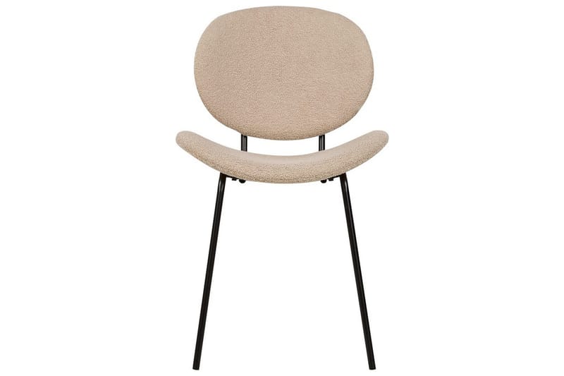Matsalsstol Beliani Luana set om 2 Beige-Svart Taupe - Møbler - Stole & lænestole - Spisebordsstole & køkkenstole