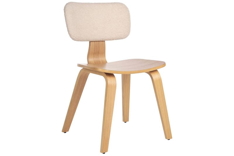 Matsalsstol Beliani Lucinda set om 2 Beige-Ljust Trä Ljusbeige VALUE_MISSING_1 - Møbler - Stole & lænestole - Spisebordsstole & køkkenstole