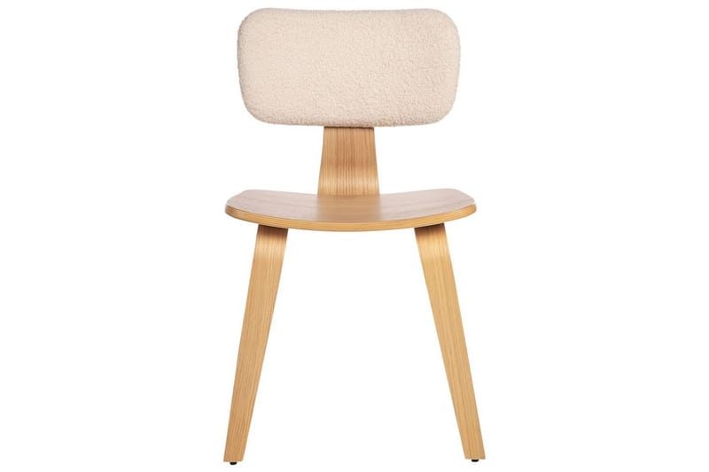 Matsalsstol Beliani Lucinda set om 2 Beige-Ljust Trä Ljusbeige VALUE_MISSING_1 - Møbler - Stole & lænestole - Spisebordsstole & køkkenstole