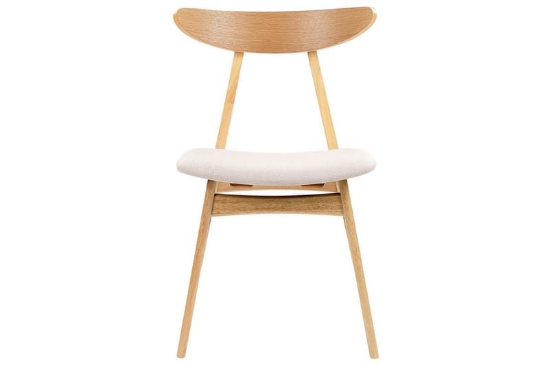 Matsalsstol Beliani Lynn set om 2 Ljus Trä-Beige Ljusbeige - Møbler - Stole & lænestole - Spisebordsstole & køkkenstole