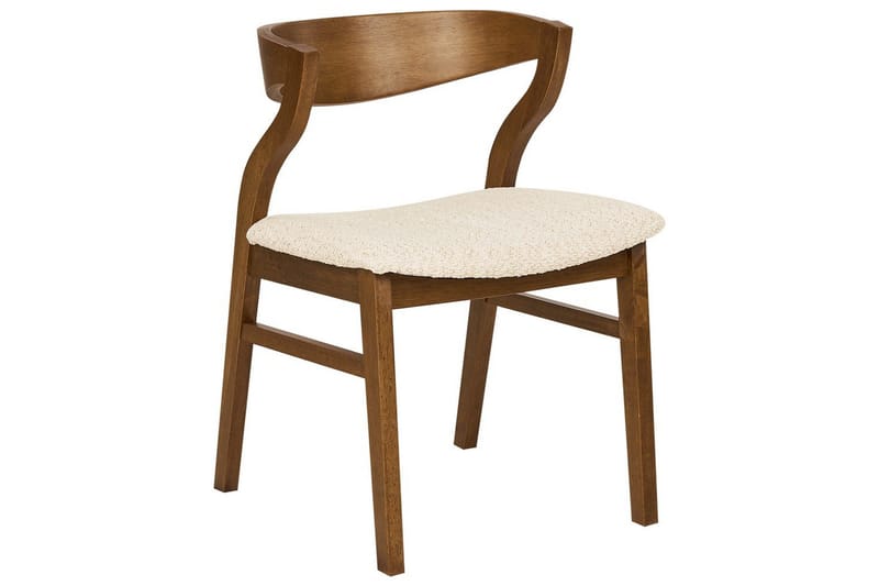 Matsalsstol Beliani Maroa set om 2 Ljusbeige - Møbler - Stole & lænestole - Spisebordsstole & køkkenstole