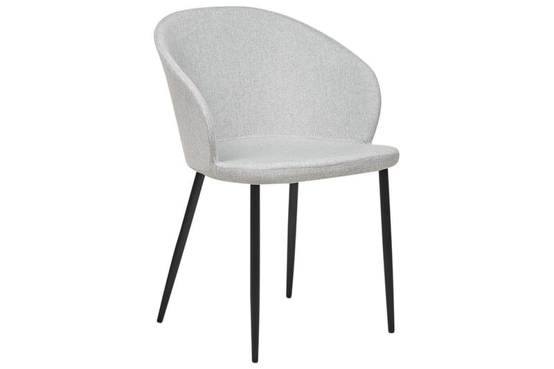 Matsalsstol Beliani Mason set om 2 Beige-Svart Light grey - Møbler - Stole & lænestole - Spisebordsstole & køkkenstole