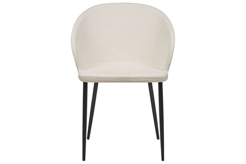 Matsalsstol Beliani Mason set om 2 Beige-Svart Ljusbeige - Møbler - Stole & lænestole - Spisebordsstole & køkkenstole