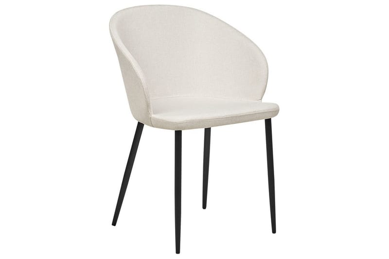 Matsalsstol Beliani Mason set om 2 Beige-Svart Ljusbeige - Møbler - Stole & lænestole - Spisebordsstole & køkkenstole
