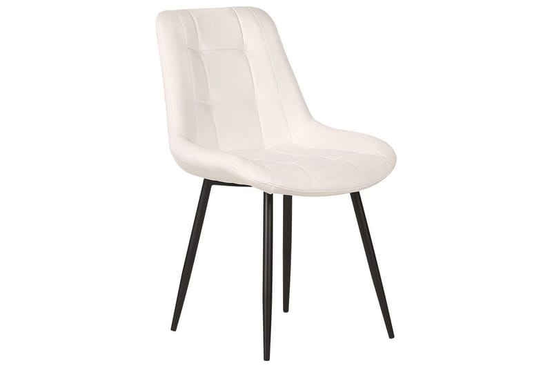 Matsalsstol Beliani Melrose set om 2 Beige-Svart Off White - Møbler - Stole & lænestole - Spisebordsstole & køkkenstole