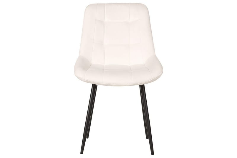 Matsalsstol Beliani Melrose set om 2 Beige-Svart Off White - Møbler - Stole & lænestole - Spisebordsstole & køkkenstole