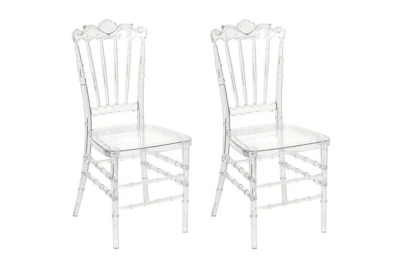 Matsalsstol Beliani Mendon set om 2 Transparent, undefined