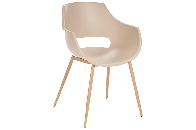 Matsalsstol Beliani Millers set om 4 Beige-Ljust Trä Beige - Møbler - Stole & lænestole - Spisebordsstole & køkkenstole