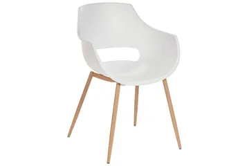 Matsalsstol Beliani Millers set om 4 Beige-Ljust Trä White - Møbler - Stole & lænestole - Spisebordsstole & køkkenstole