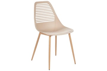 Matsalsstol Beliani Montello set om 4 Beige-Ljust Trä Beige - Møbler - Stole & lænestole - Spisebordsstole & køkkenstole