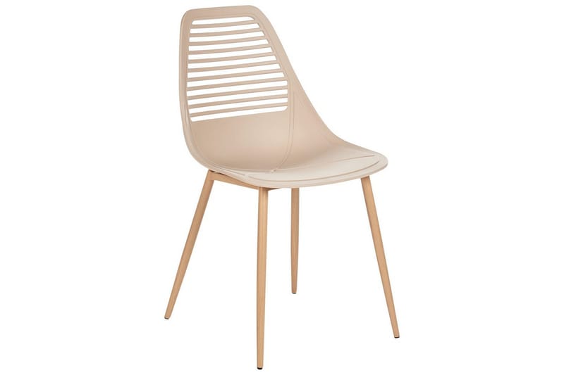 Matsalsstol Beliani Montello set om 4 Beige-Ljust Trä Beige - Møbler - Stole & lænestole - Spisebordsstole & køkkenstole