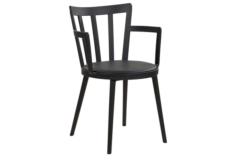 Matsalsstol Beliani Morill set om 4 Black - Møbler - Stole & lænestole - Spisebordsstole & køkkenstole