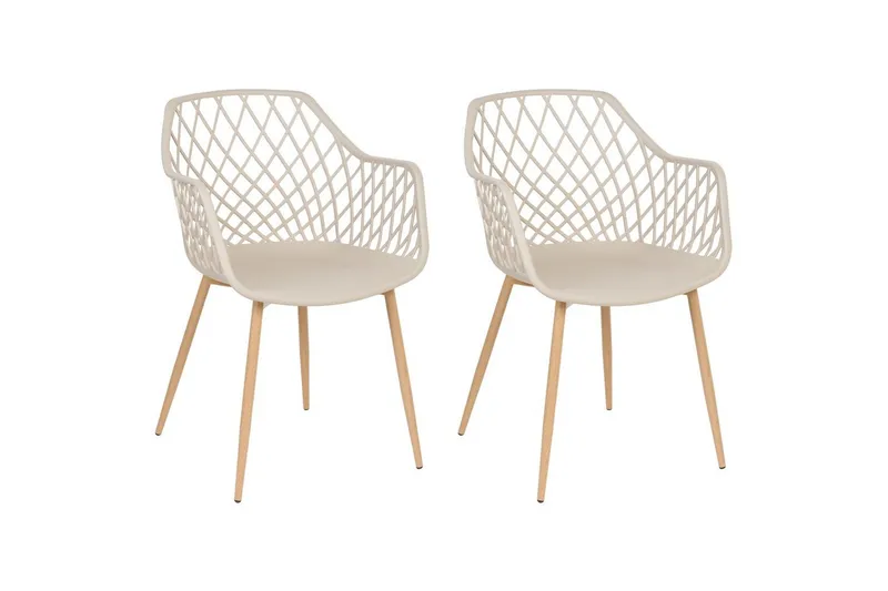 Matsalsstol Beliani Nashua set om 2 Beige, undefined