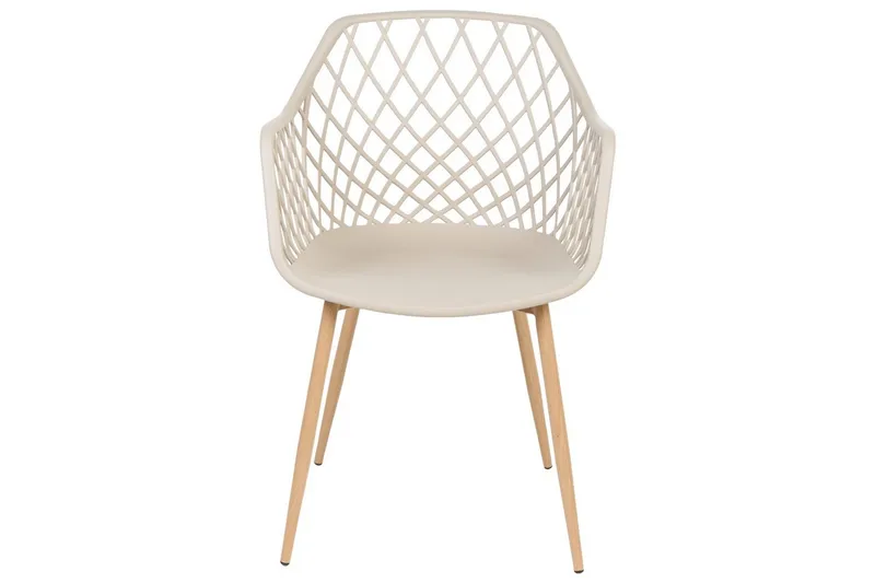 Matsalsstol Beliani Nashua set om 2 Beige - Møbler - Stole & lænestole - Spisebordsstole & køkkenstole