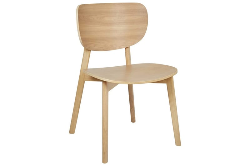 Matsalsstol Beliani Overly set om 2 Ljus Trä Light wood - Møbler - Stole & lænestole - Spisebordsstole & køkkenstole