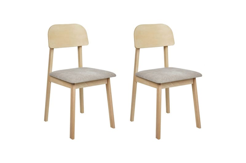 Matsalsstol Beliani Scandia set om 2 Ljus Trä-Beige NO_BRAND Taupe, undefined