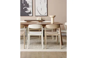Matsalsstol Beliani Somers set om 2 Beige Beige - Møbler - Stole & lænestole - Spisebordsstole & køkkenstole