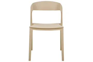 Matsalsstol Beliani Somers set om 2 Beige Beige - Møbler - Stole & lænestole - Spisebordsstole & køkkenstole