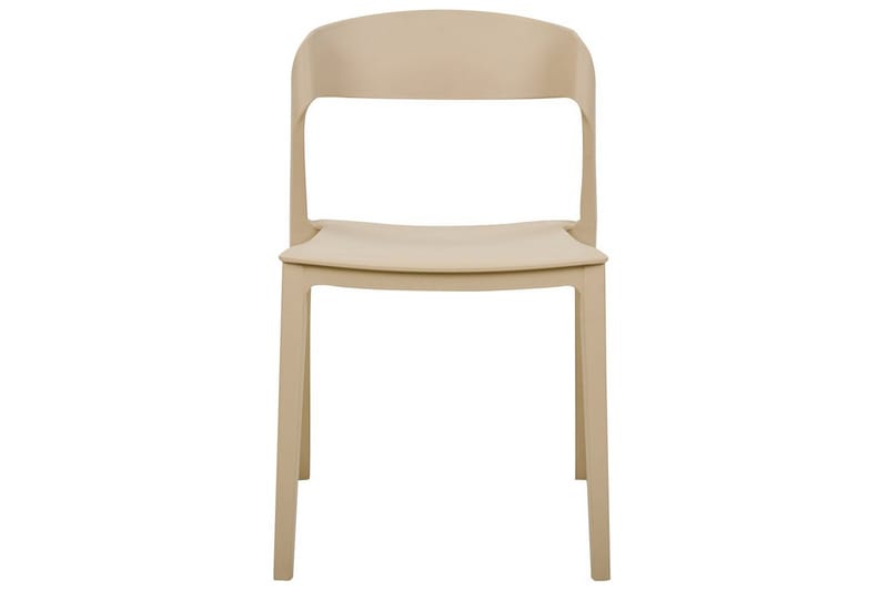 Matsalsstol Beliani Somers set om 2 Beige Beige - Møbler - Stole & lænestole - Spisebordsstole & køkkenstole