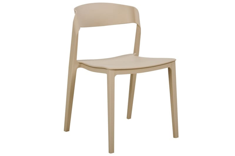 Matsalsstol Beliani Somers set om 2 Beige Beige - Møbler - Stole & lænestole - Spisebordsstole & køkkenstole