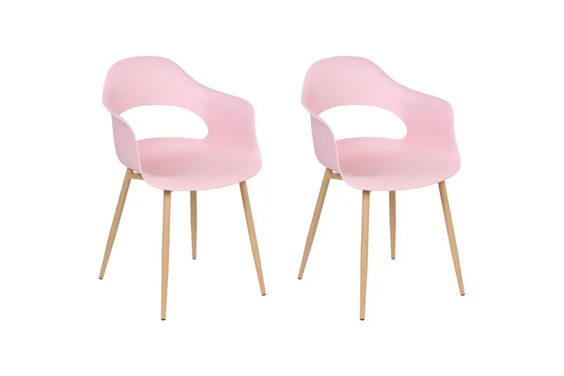 Matsalsstol Beliani Utica set om 2 Pink, undefined