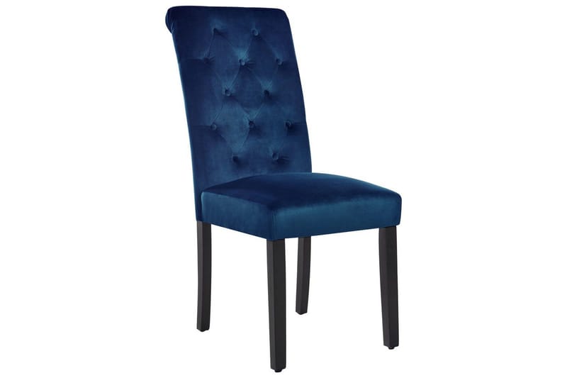 Matsalsstol Beliani Velva set om 2 Blå-Svart Dark blue - Møbler - Stole & lænestole - Spisebordsstole & køkkenstole