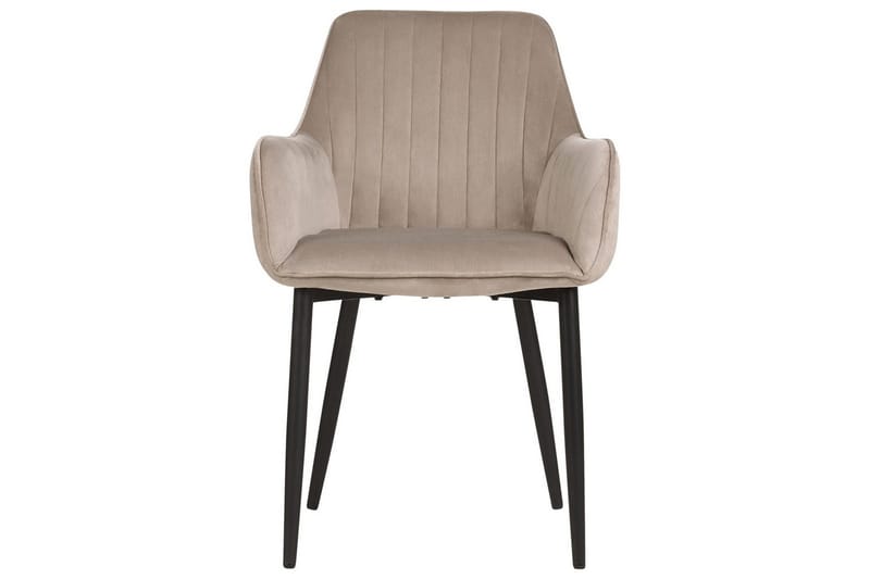 Matsalsstol Beliani Wellston set om 2 Taupe - Møbler - Stole & lænestole - Spisebordsstole & køkkenstole