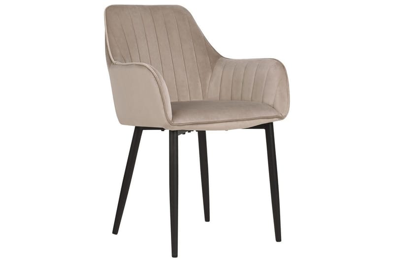 Matsalsstol Beliani Wellston set om 2 Taupe - Møbler - Stole & lænestole - Spisebordsstole & køkkenstole