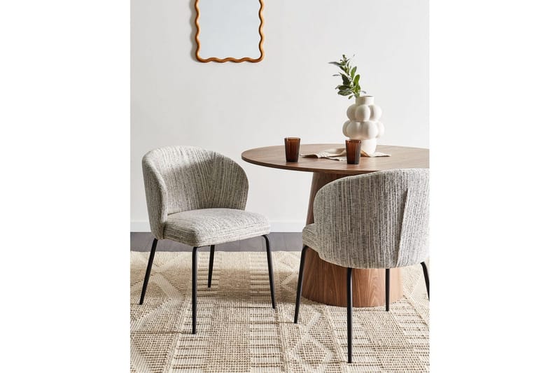 Matsalsstol Beliani Zana set om 2 White - Møbler - Stole & lænestole - Spisebordsstole & køkkenstole