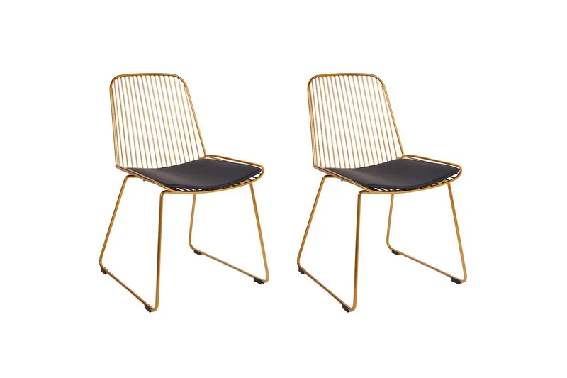 Matsalsstol Beliani Pensacola set om 2 GOLD, undefined