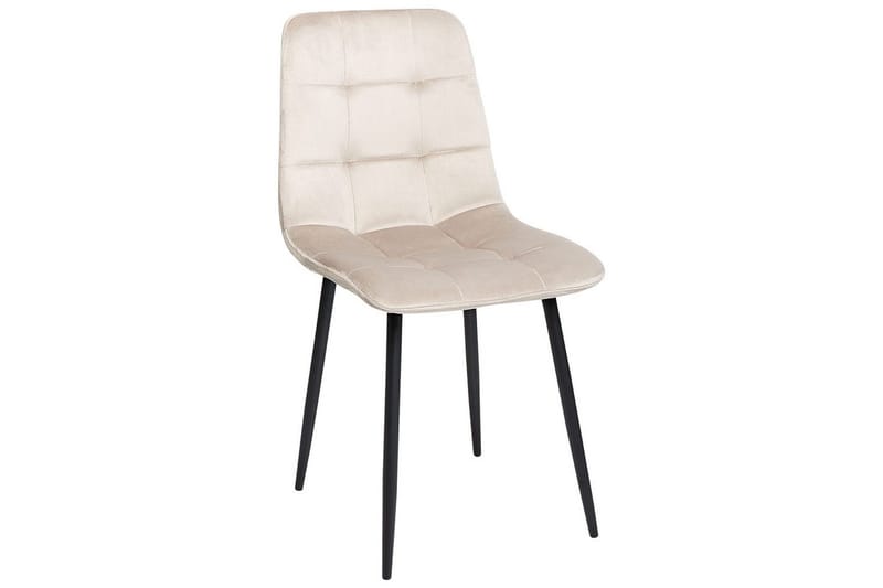 Matsalsstol Beliani Powell set om 4 Taupe - Møbler - Stole & lænestole - Spisebordsstole & køkkenstole