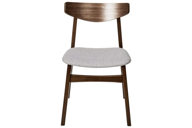 Matsalsstol Smiley set om 2 Mörkt Trä-Grått Light grey - Møbler - Stole & lænestole - Spisebordsstole & køkkenstole